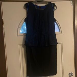 Alfani Black Lace and Blue Dress